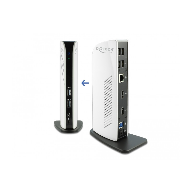 Delock USB Dockingstation Dual HDMI Full-HD / USB 3.2 / LAN / Audio