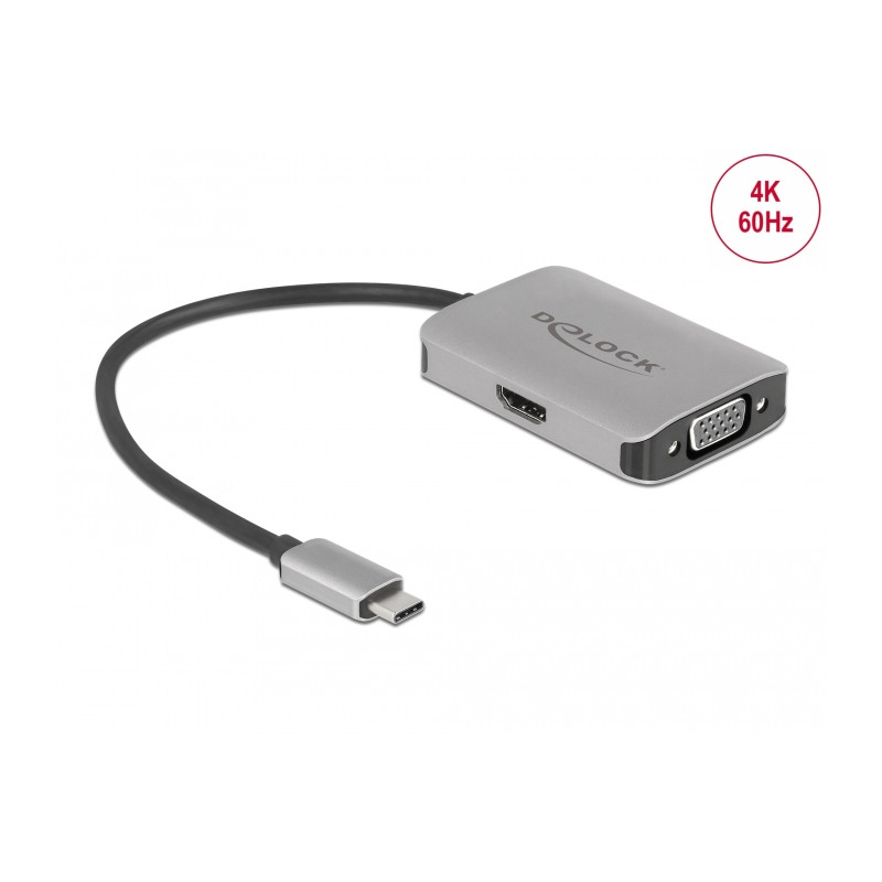 Delock USB Type-C™ Splitter (DP Alt Mode) - 1 x HDMI + 1 x VGA out