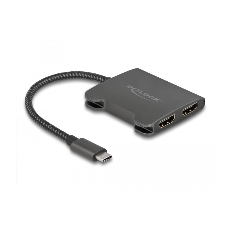 Delock USB Type-C™ Splitter (DP Alt Mode) zu 2 x HDMI MST 4K 60 Hz