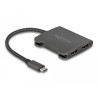 Delock USB Type-C™ Splitter (DP Alt Mode) zu 2 x HDMI MST 4K 60 Hz