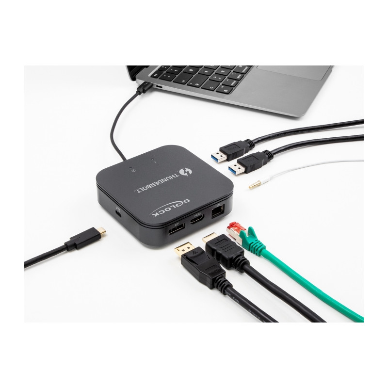Delock Thunderbolt™ 3 Mini Dockingstation 8K - DisplayPort / HDMI / USB / LAN / Audio / PD 3.0