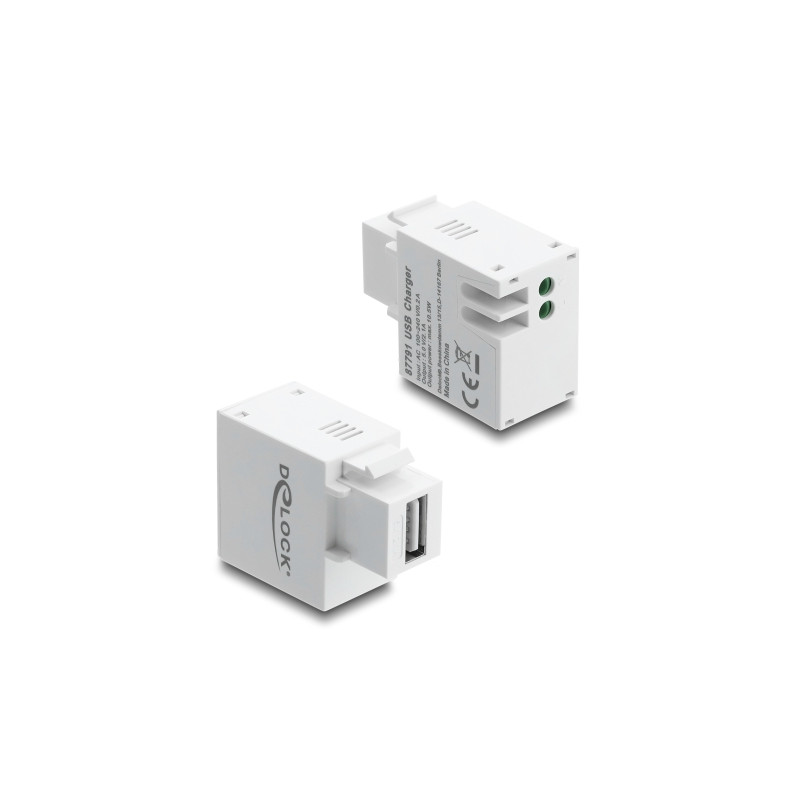 Delock Keystone Modul mit USB Typ-A Ladebuchse 10,5 W weiß