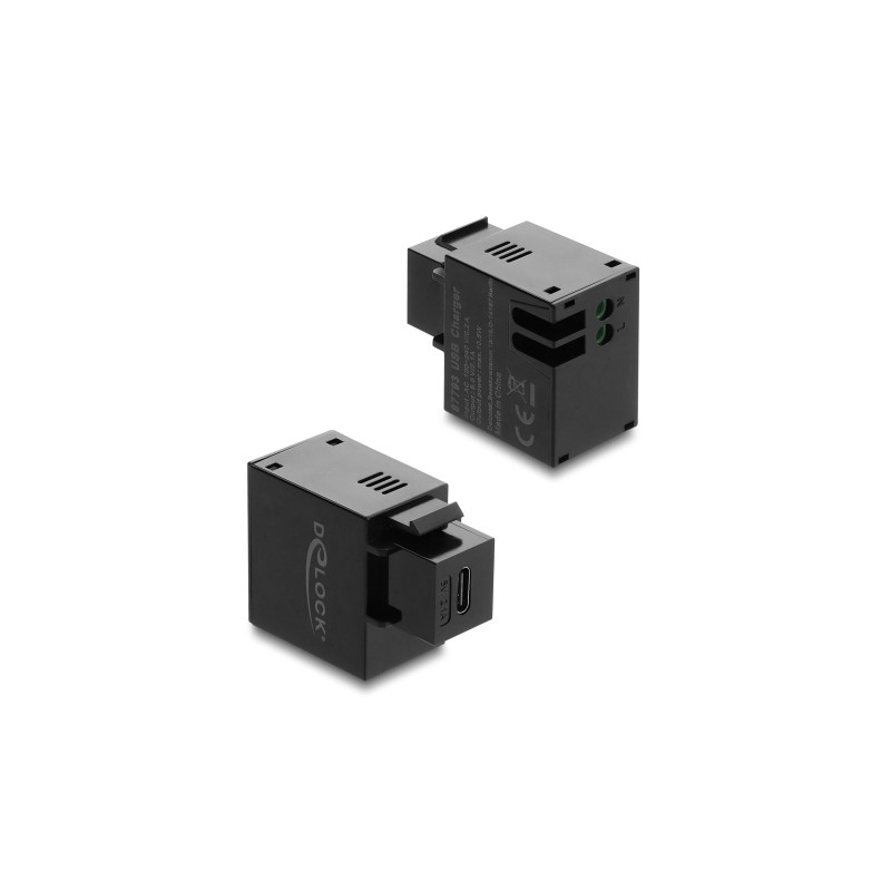 Delock Keystone Modul mit USB Type-C™ Ladebuchse 10,5 W schwarz