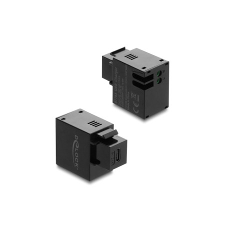 Delock Keystone Modul mit USB Type-C™ Ladebuchse 10,5 W schwarz