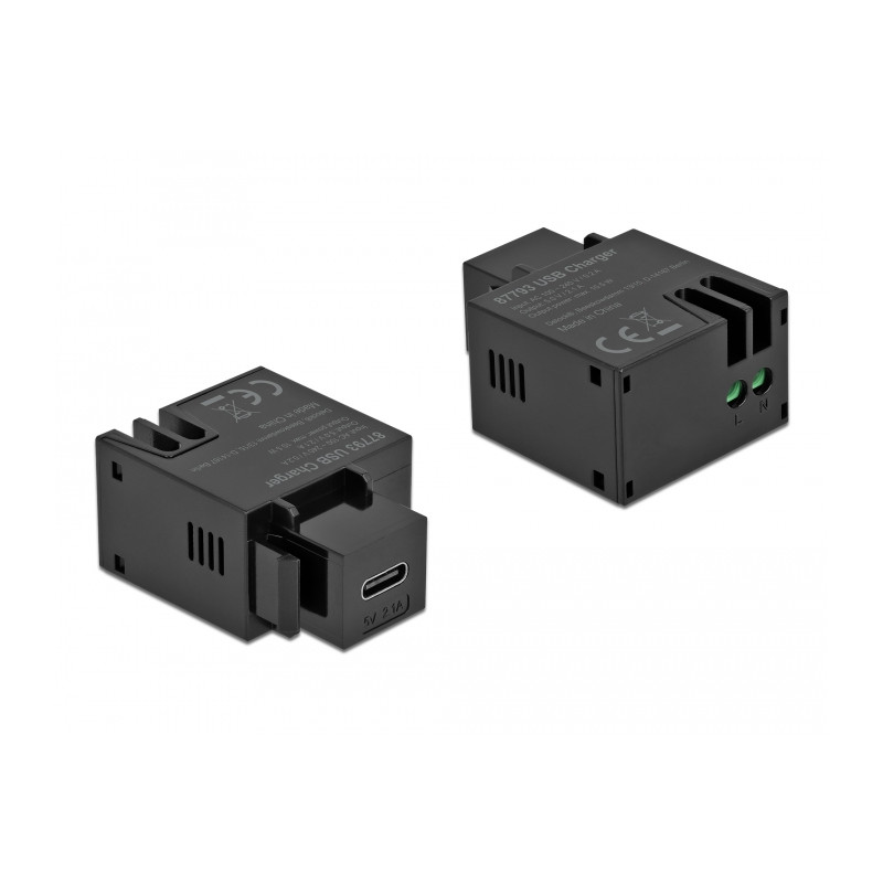 Delock Keystone Modul mit USB Type-C™ Ladebuchse 10,5 W schwarz