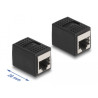 Delock Adapter RJ45 Buchse zu RJ45 Buchse Cat.6A schwarz