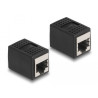 Delock Adapter RJ45 Buchse zu RJ45 Buchse Cat.6A schwarz