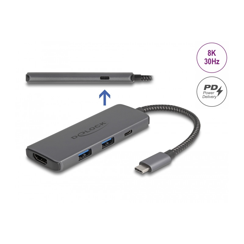 Delock USB Type-C™ Dockingstation 8K - HDMI / USB / PD 3.0 100 W
