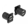 Delock D-Typ Modul USB 2.0 Typ-A 2 x Buchse zu 2 x Buchse
