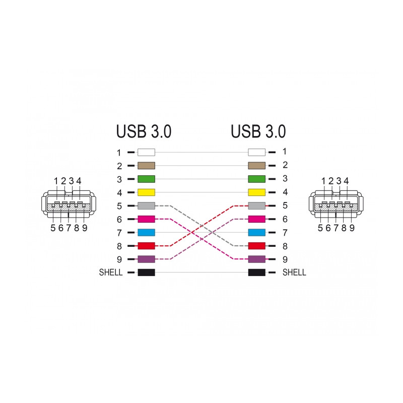 Delock D-Typ Modul USB 5 Gbps Typ-A 2 x Buchse zu 2 x Buchse