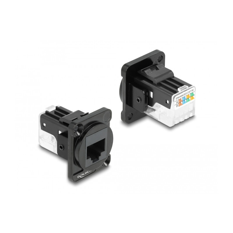 Delock D-Typ Modul RJ45 Cat.6A Buchse zu LSA Buchse