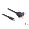Delock SuperSpeed USB 10 Gbps (USB 3.2 Gen 2) Kabel USB Type-C™ Stecker zu USB Typ-A Buchse 1 m zum Einbau schwarz