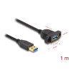 Delock SuperSpeed USB 5 Gbps (USB 3.2 Gen 1) Kabel USB Typ-A Stecker zu Buchse 1 m zum Einbau schwarz