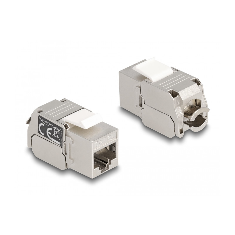 Delock Keystone Modul RJ45 Buchse zu LSA Cat.6A mit LED