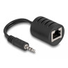 Delock Stereo Audio Extender RJ45 Buchse zu 3,5 mm Klinkenstecker Cat.5 bis 50 m Set 2 Stück