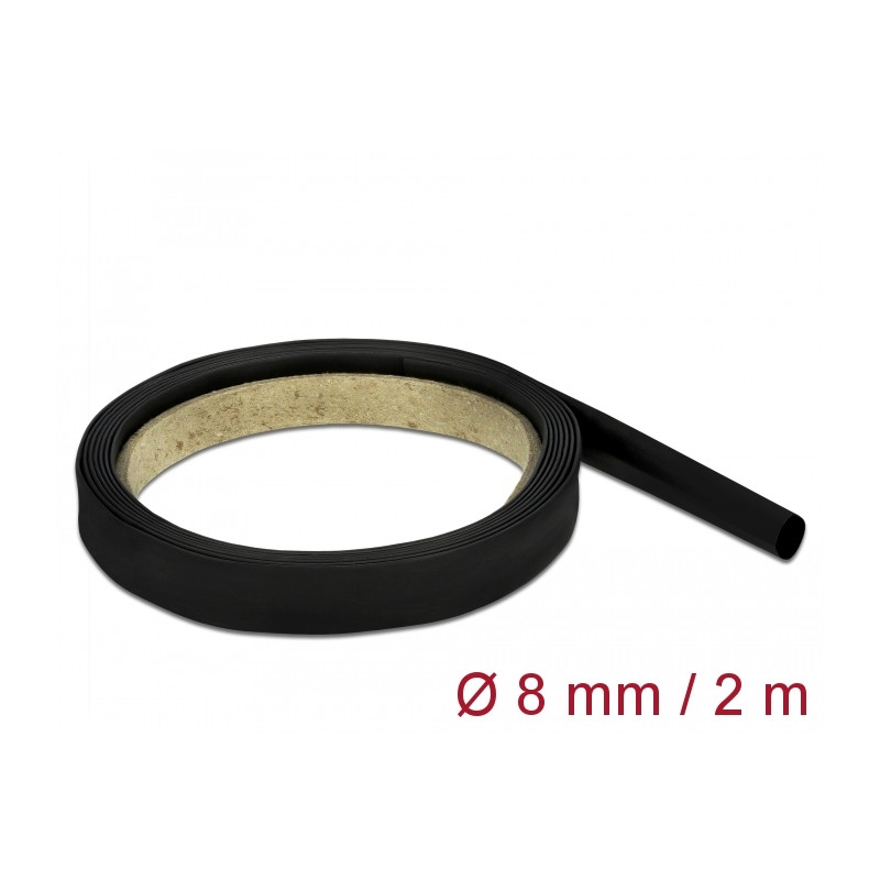 Delock Schrumpfschlauch 2 m x 8 mm schwarz