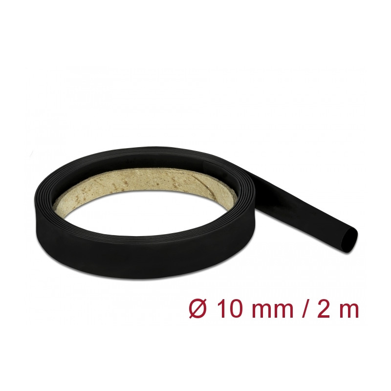 Delock Schrumpfschlauch 2 m x 10 mm schwarz