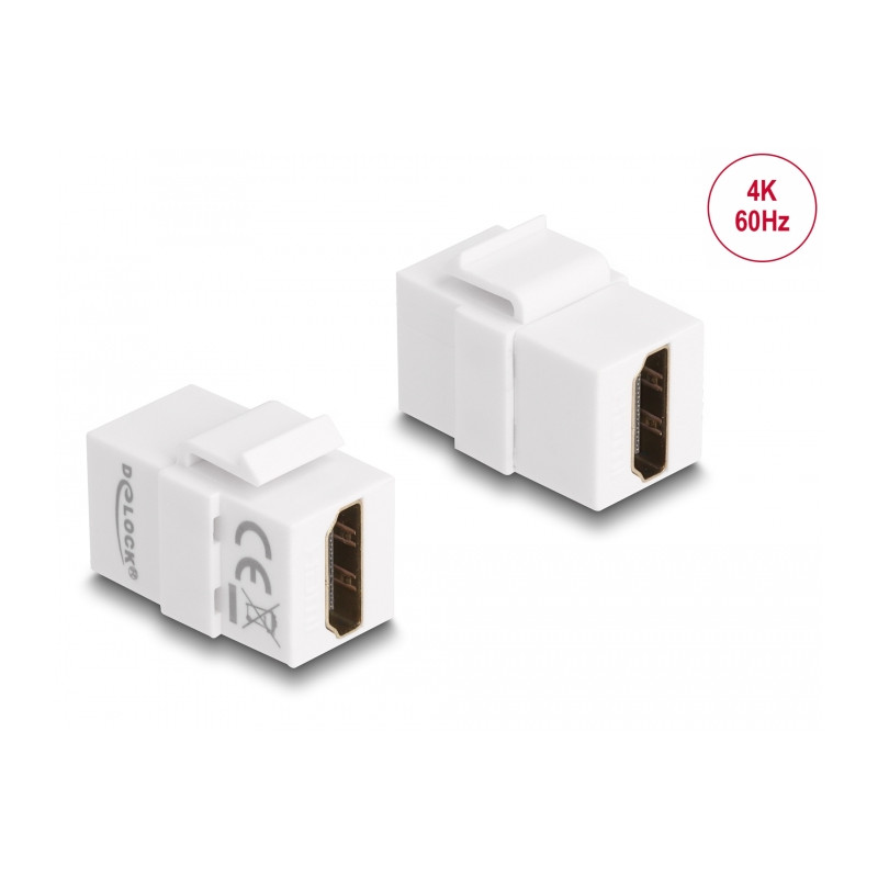 Delock Keystone Modul HDMI Buchse zu HDMI Buchse weiß