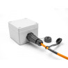 Delock LWL Einbaubuchse LC Duplex zu LC Duplex mit Verschlusskappe Multimode IP68 staub- und wasserdicht