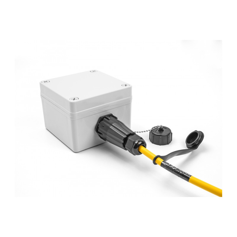 Delock LWL Einbaubuchse LC Duplex zu LC Duplex mit Verschlusskappe Singlemode IP68 staub- und wasserdicht
