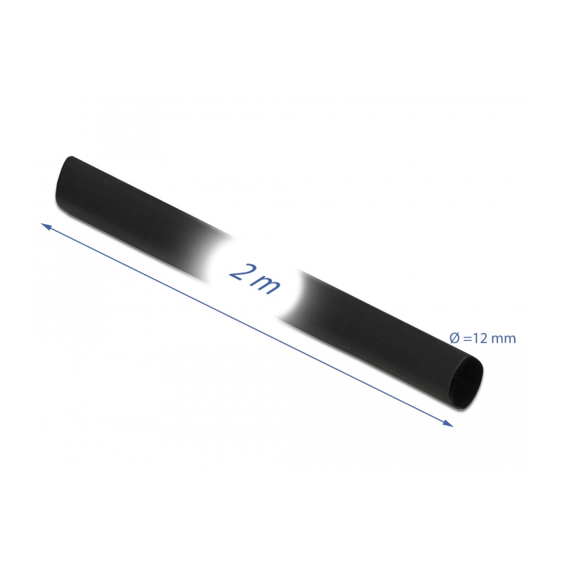 Delock Schrumpfschlauch 2 m x 12 mm schwarz