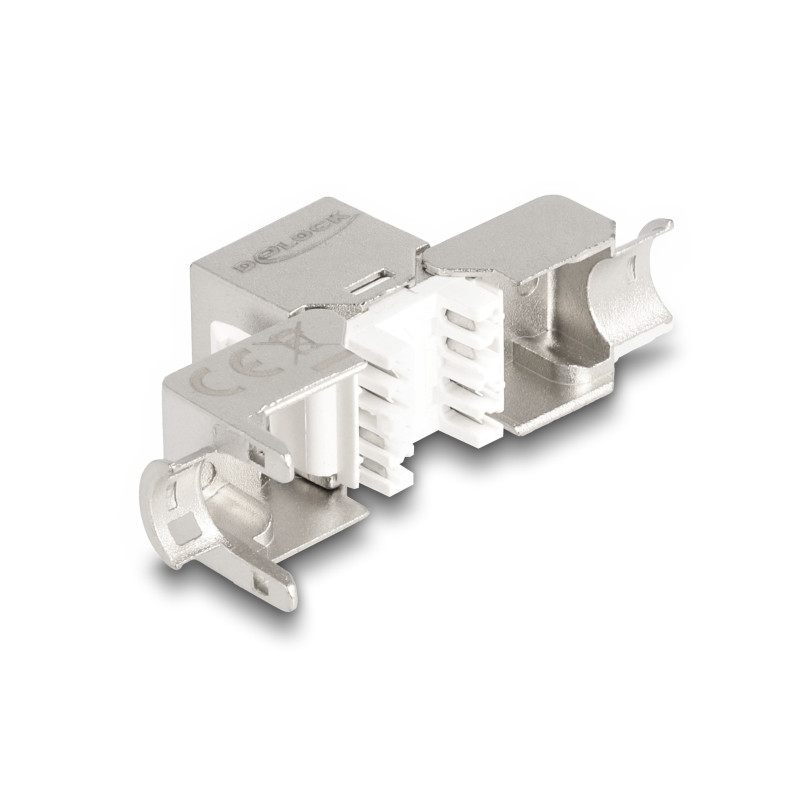 Delock Keystone Modul RJ45 Buchse zu LSA Cat.6A Slim werkzeugfrei
