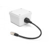Delock Kabel RJ50 Stecker zu RJ50 Buchse zum Einbau mit Verschlusskappe IP67 staub- und wasserdicht 20 cm