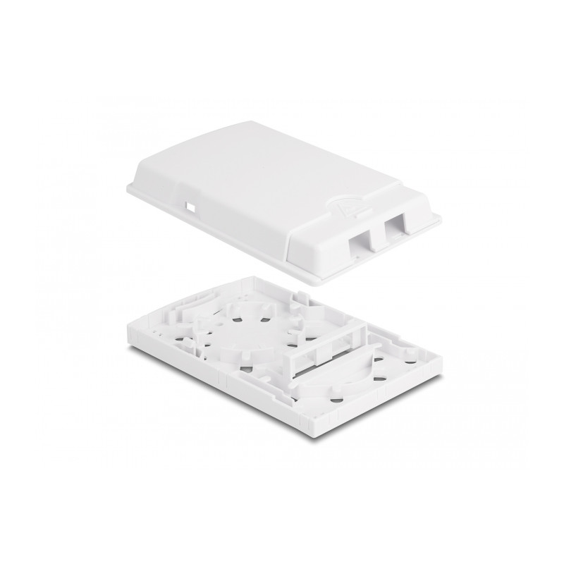 Delock LWL Anschlussdose zur Wandmontage für 2 x SC Simplex oder LC Duplex weiß