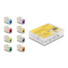 Delock Keystone Modul RJ45 Buchse zu LSA Cat.6A werkzeugfrei farbig Set 8 Stück