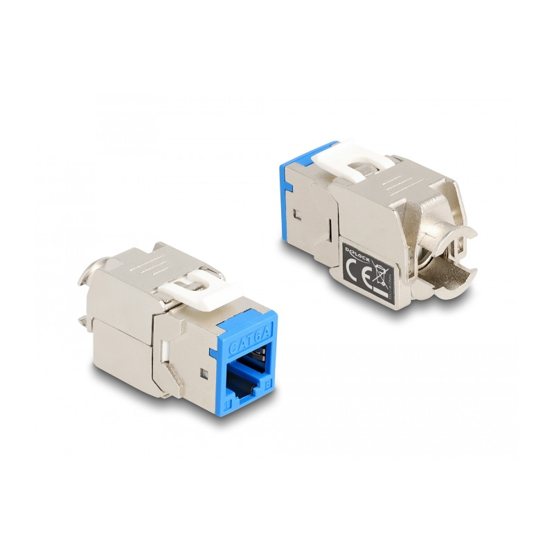 Delock Keystone Modul RJ45 Buchse zu LSA Cat.6A werkzeugfrei farbig Set 8 Stück