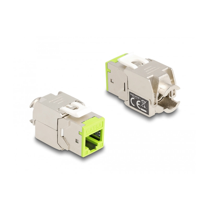 Delock Keystone Modul RJ45 Buchse zu LSA Cat.6A werkzeugfrei farbig Set 8 Stück