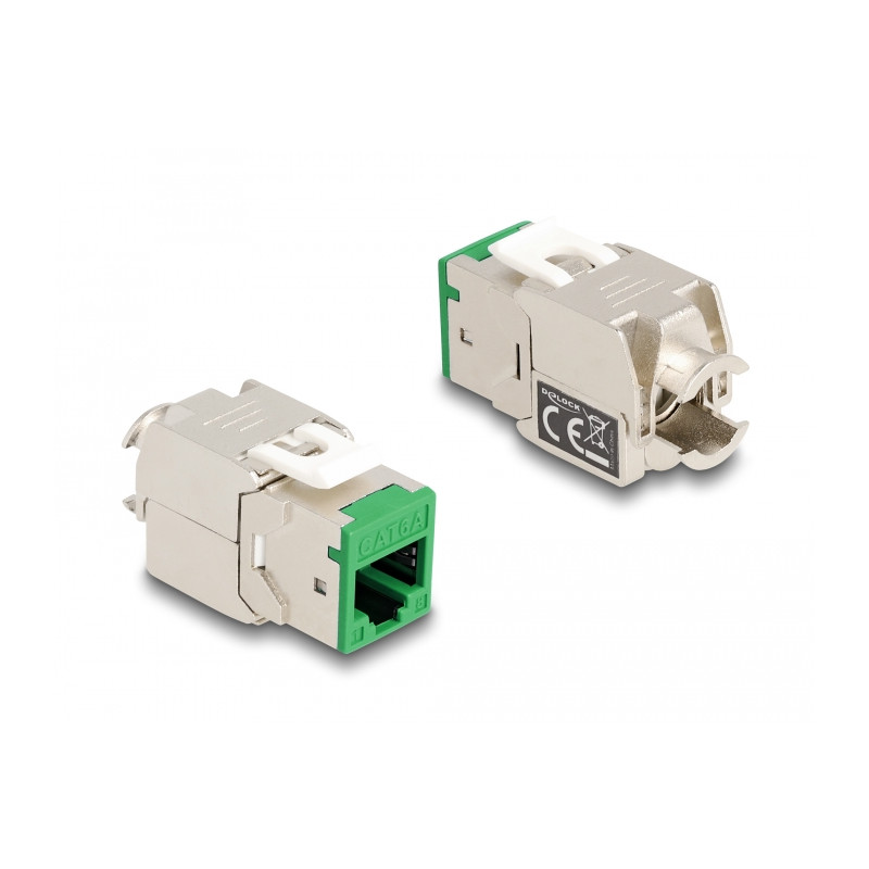 Delock Keystone Modul RJ45 Buchse zu LSA Cat.6A werkzeugfrei farbig Set 8 Stück