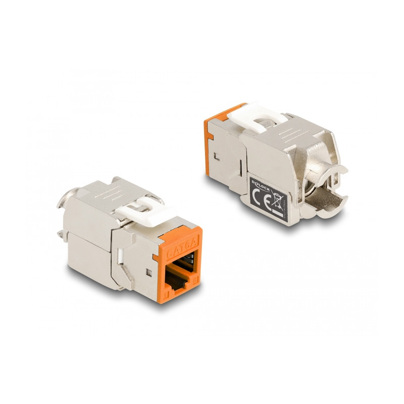 Delock Keystone Modul RJ45 Buchse zu LSA Cat.6A werkzeugfrei farbig Set 8 Stück