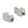 Delock Keystone Modul RJ45 Buchse zu LSA Cat.6A werkzeugfrei mit blauer Staubschutzkappe