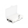Delock LWL Verteilerbox für Innen- und Außenbereich IP65 wasserfest abschließbar 2 Port weiß