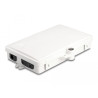 Delock LWL Verteilerbox für Innen- und Außenbereich IP65 wasserfest abschließbar 2 Port weiß