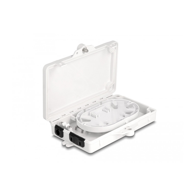 Delock LWL Verteilerbox für Innen- und Außenbereich IP65 wasserfest abschließbar 2 Port weiß