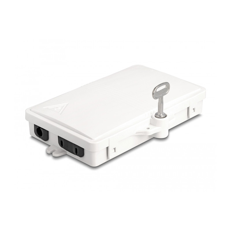 Delock LWL Verteilerbox für Innen- und Außenbereich IP65 wasserfest abschließbar 2 Port weiß