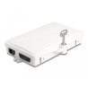 Delock LWL Verteilerbox für Innen- und Außenbereich IP65 wasserfest abschließbar 2 Port weiß
