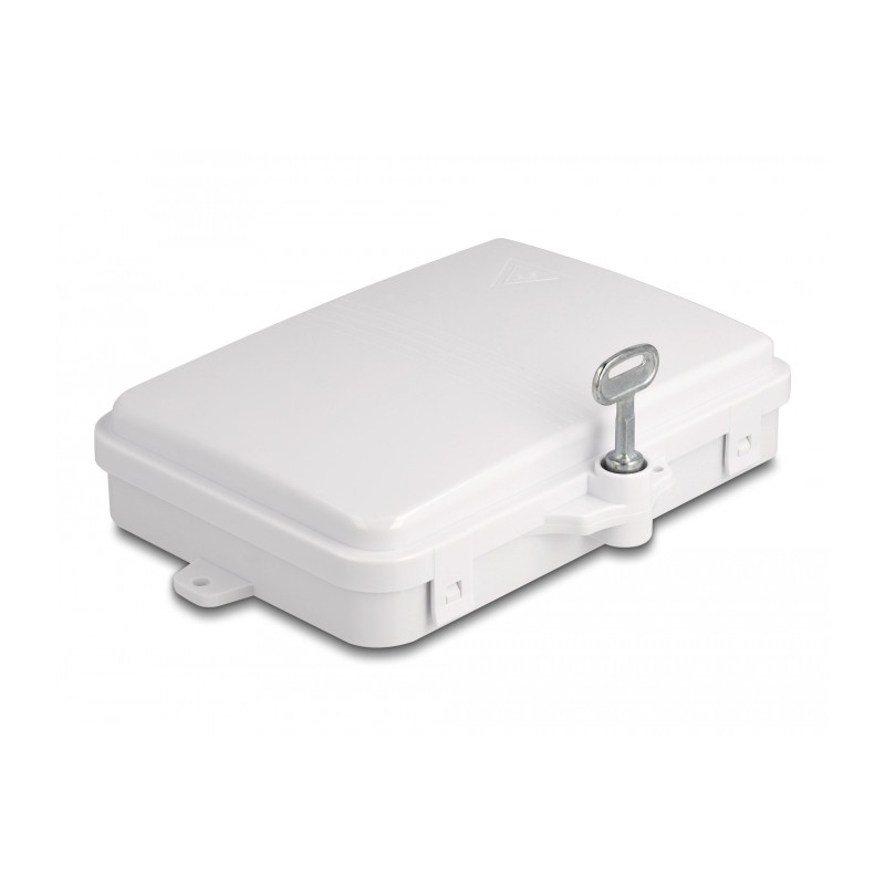 Delock LWL Verteilerbox für Innen- und Außenbereich IP65 wasserfest abschließbar 6 Port weiß