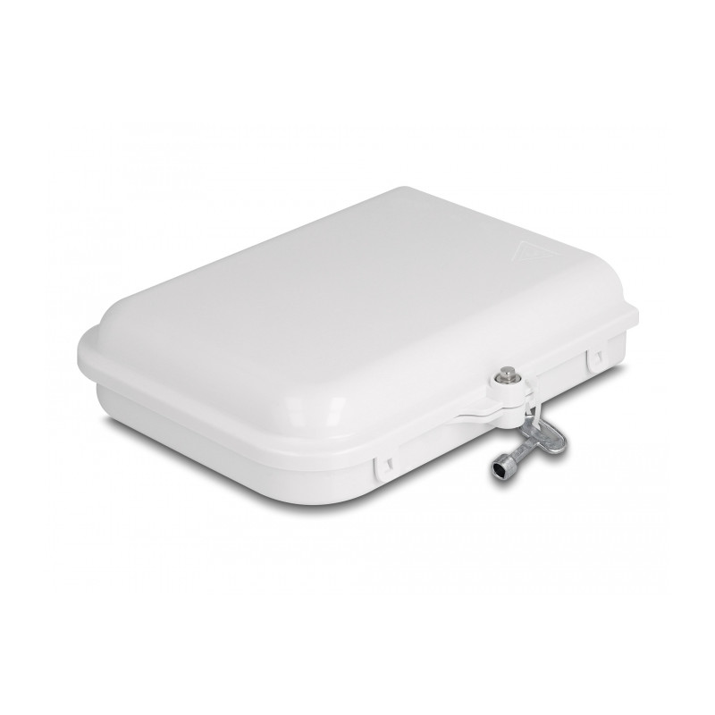 Delock LWL Verteilerbox für Innen- und Außenbereich IP65 wasserfest abschließbar 8 Port weiß