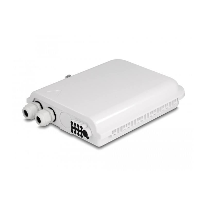 Delock LWL Verteilerbox für Innen- und Außenbereich IP65 wasserfest abschließbar 8 Port weiß
