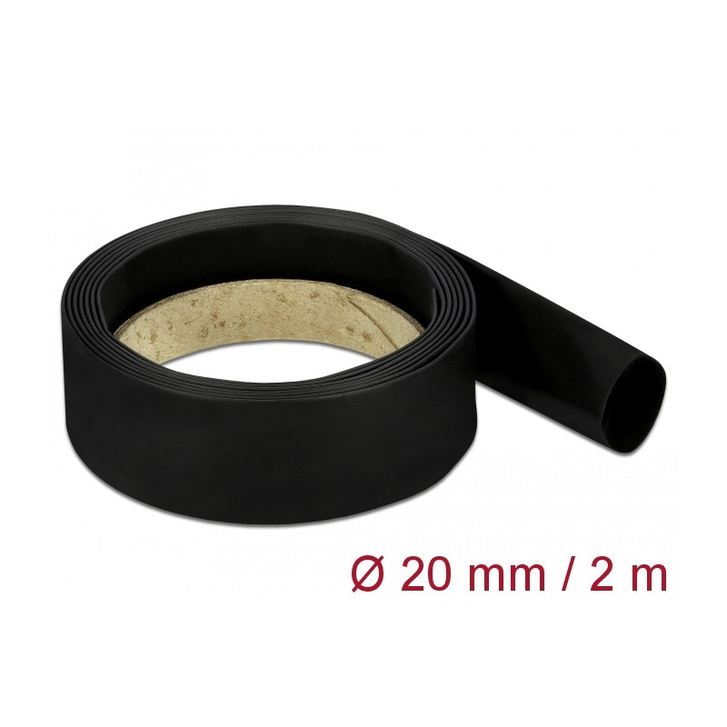 Delock Schrumpfschlauch 2 m x 20 mm schwarz