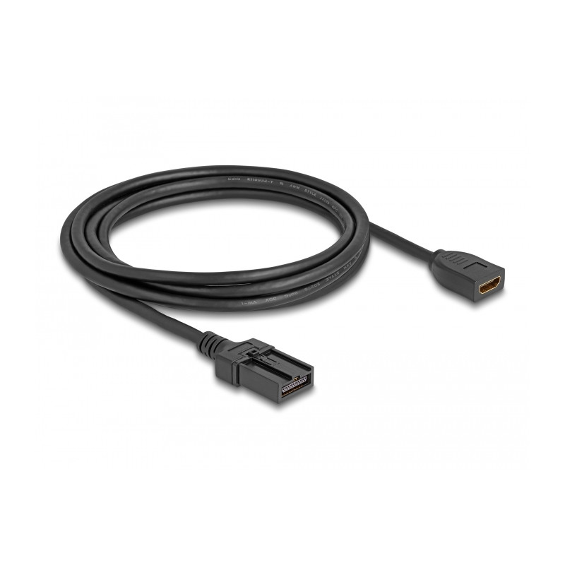 Delock HDMI Automotive Kabel HDMI-A Buchse auf HDMI-E Stecker 3 m 4K 60 Hz