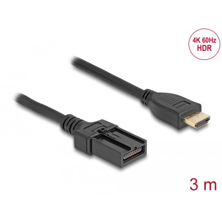 Delock HDMI Automotive Kabel HDMI-A Stecker auf HDMI-E Stecker 3 m 4K 60 Hz