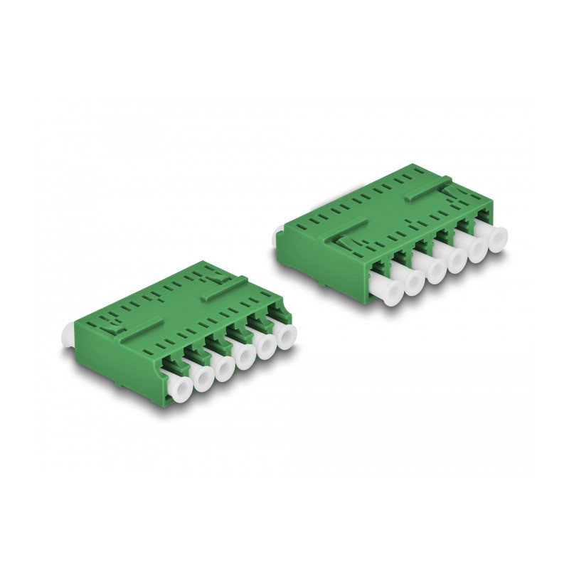 Delock LWL Kupplung HD LC Hexaplex Buchse zu LC Hexaplex Buchse grün