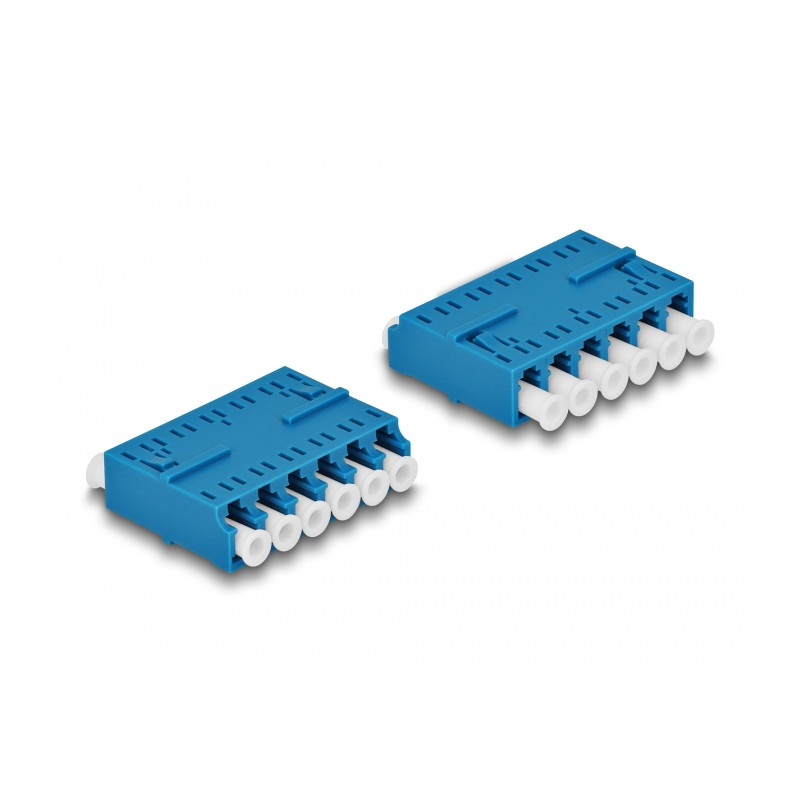 Delock LWL Kupplung HD LC Hexaplex Buchse zu LC Hexaplex Buchse blau