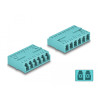 Delock LWL Kupplung HD LC Hexaplex Buchse zu LC Hexaplex Buchse aqua
