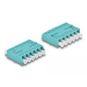 Delock LWL Kupplung HD LC Hexaplex Buchse zu LC Hexaplex Buchse aqua