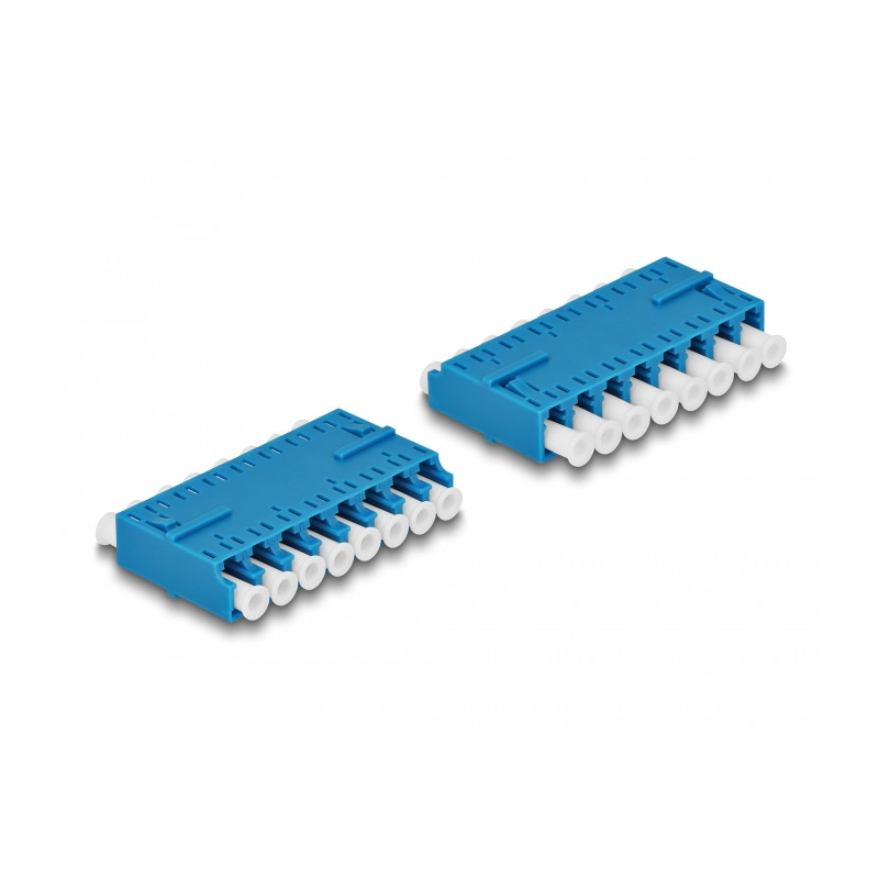 Delock LWL Kupplung HD LC Octuplex Buchse zu LC Octuplex Buchse blau